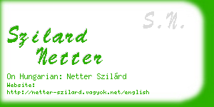 szilard netter business card